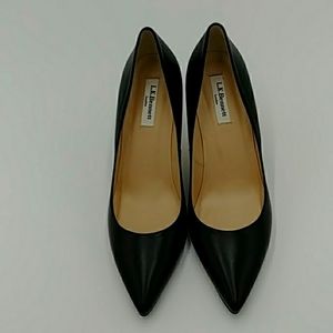 Women's L.K.Bennet Floret Black Leather Size 41 (US